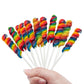Rainbow Twisty Lollipops - 24 Unicorn Suckers Individually Wrapped Bulk - Great for Candy Buffet - Baby Shower - Birthday Party 