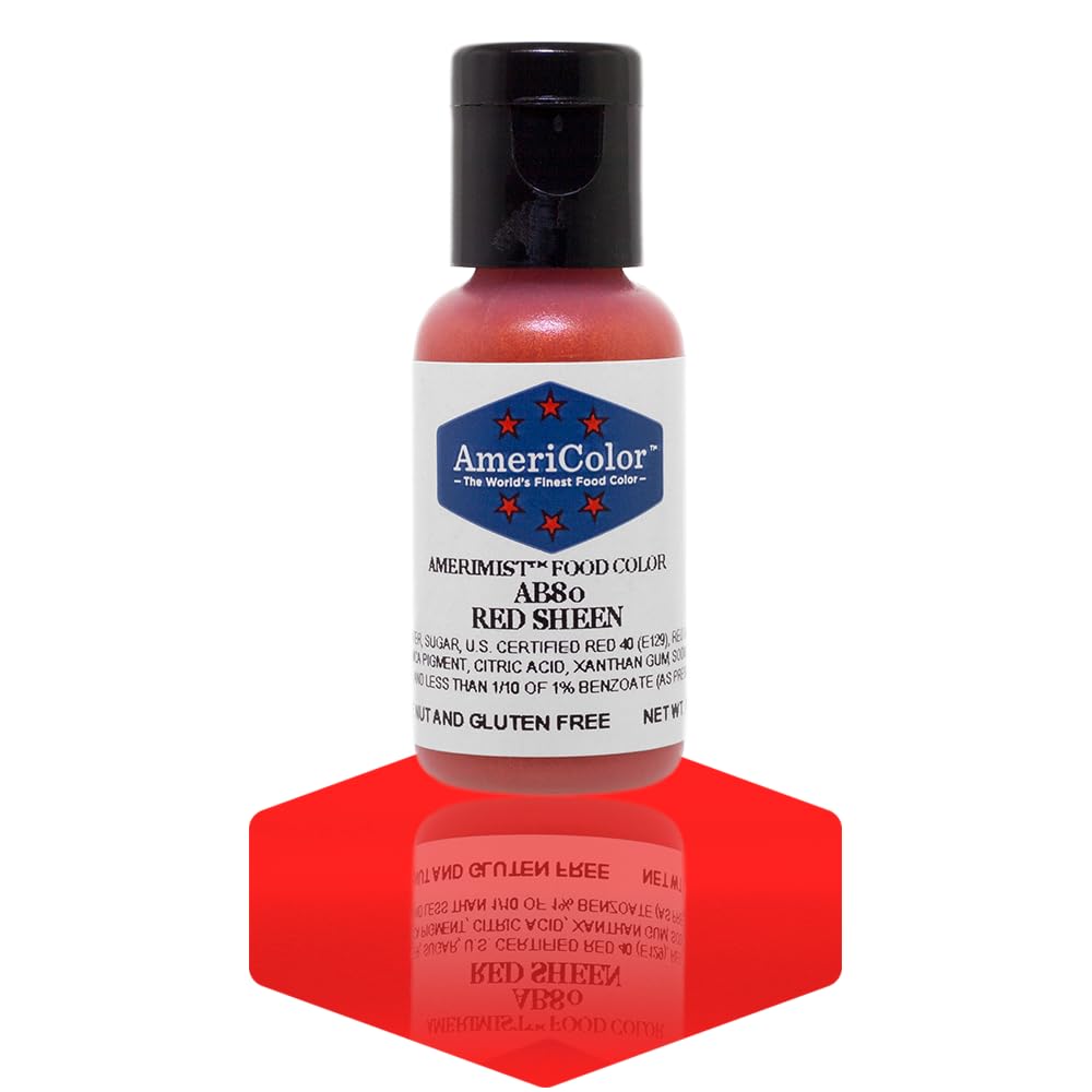 AmeriColor Amerimist Airbrush Color .65 Ounce, Red Pearl Sheen