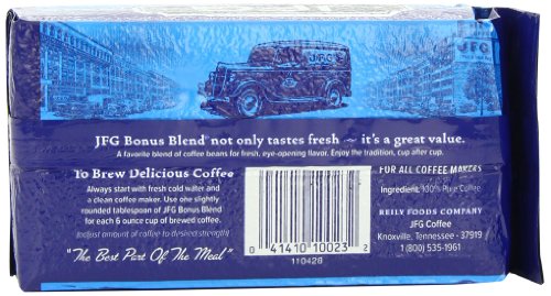 Jfg Bonus Blend Medium-Dark Roast Ground Coffee, 11.5Oz Bag (Pack Of 4)