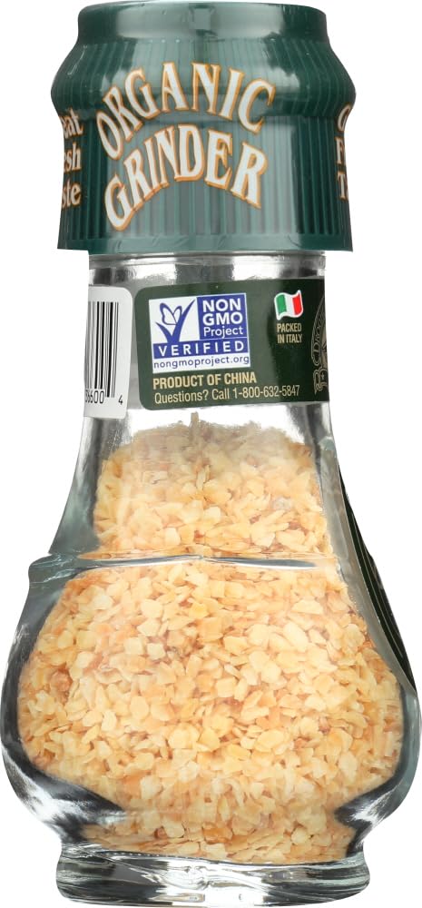 Drogheria & Alimentari Organic All Natural Spice Grinder Garlic, 1.76 Ounce Jars (Pack of 3)
