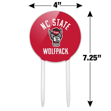 GRAPHICS & MORE Acrylic Cake Topper - NC State Wolfpack Design, Multi Color, One Size, Perfect for Weddings, Anniversaries, Birthdays, Graduations