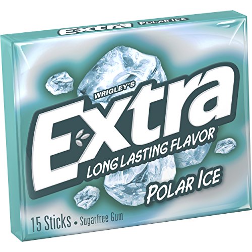 EXTRA Gum Polar Ice, Sugarfree Gum, 45 Ct, Bulk Mint Gum for Breath Refreshing, After Meals, Travel, and More