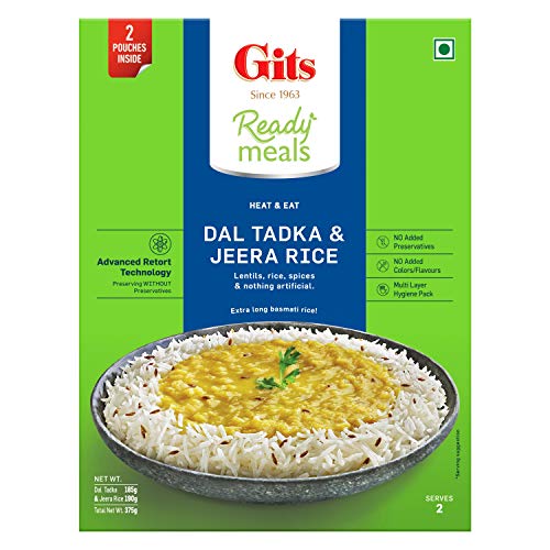Gits Ready To Eat Jeera Rice & Dal Tadka - Combo Meal, 375G