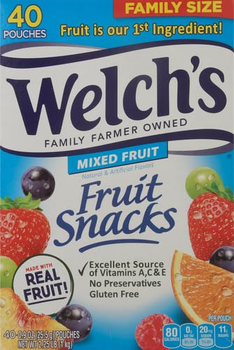 Welch'S Mixed Fruit, 0.9 Oz, 40 Ct