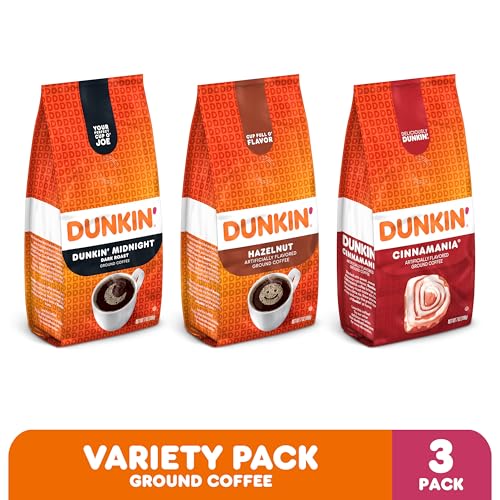 Dunkin Ground Coffee Limited Edition Variety Pack  Three 7 Oz. Bags