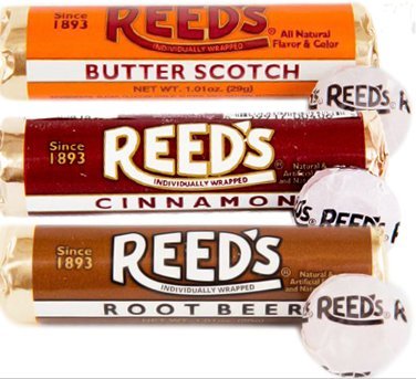 Candy Crate Reeds Hard Candy Rolls - 6ct (2 Root Beer, 2 Cinnamon, 2 Butterscotch) - Multicolor
