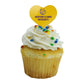 GRAPHICS & MORE Cupcake Picks Set of 6, Acrylic, Western Illinois University, One Size, Heart Decoration