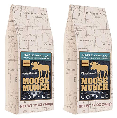 Moose Munch Gourmet Ground Coffee By Harry & David, 2/12 Oz Bags (Maple Vanilla)