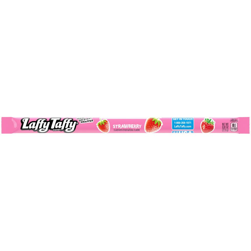 Laffy Taffy Rope Candy, Strawberry Flavor, 0.81 Ounce Ropes (Pack of 48)