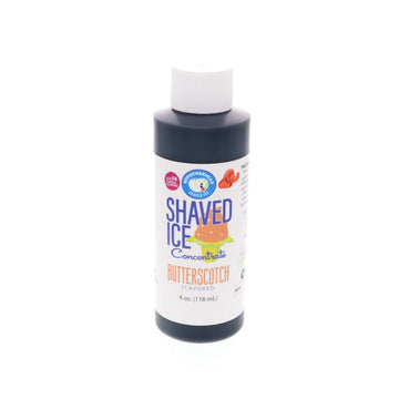 Hypothermias Shaved Ice and Snow Cone Syrup Unsweetened Flavor Concentrate - 4 Fl. Oz - Makes 1 Gallon of Syrup - Butterscotch -