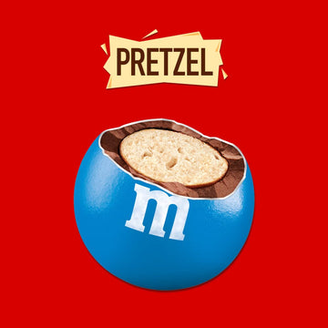 M&M'S Pretzel Milk Chocolate Candy, Sharing Size, 7.4 Oz Resealable Bag