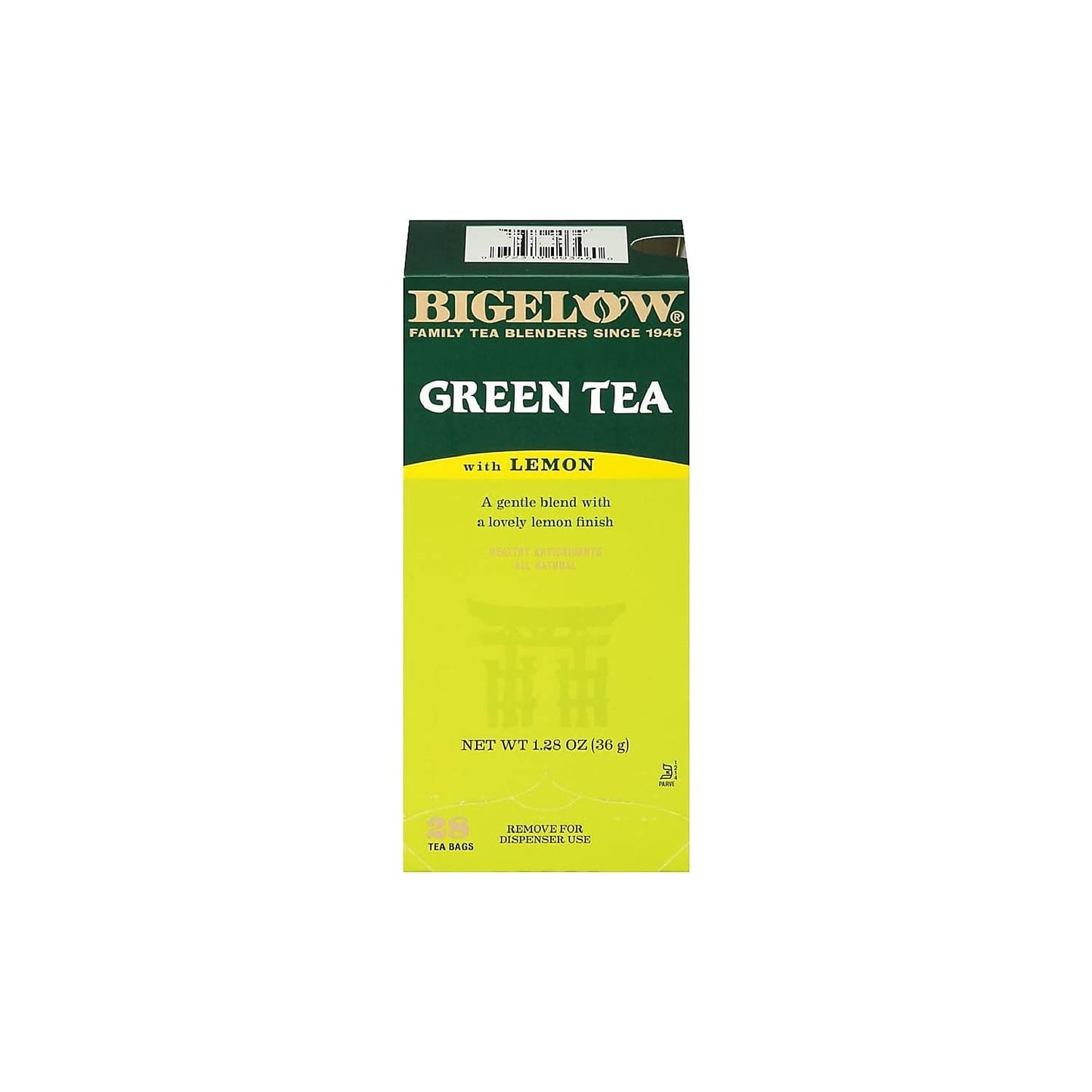 Bigelow Tea Green Tea with Lemon, 28 Count, 0.34 Lbs, Paper Packaging