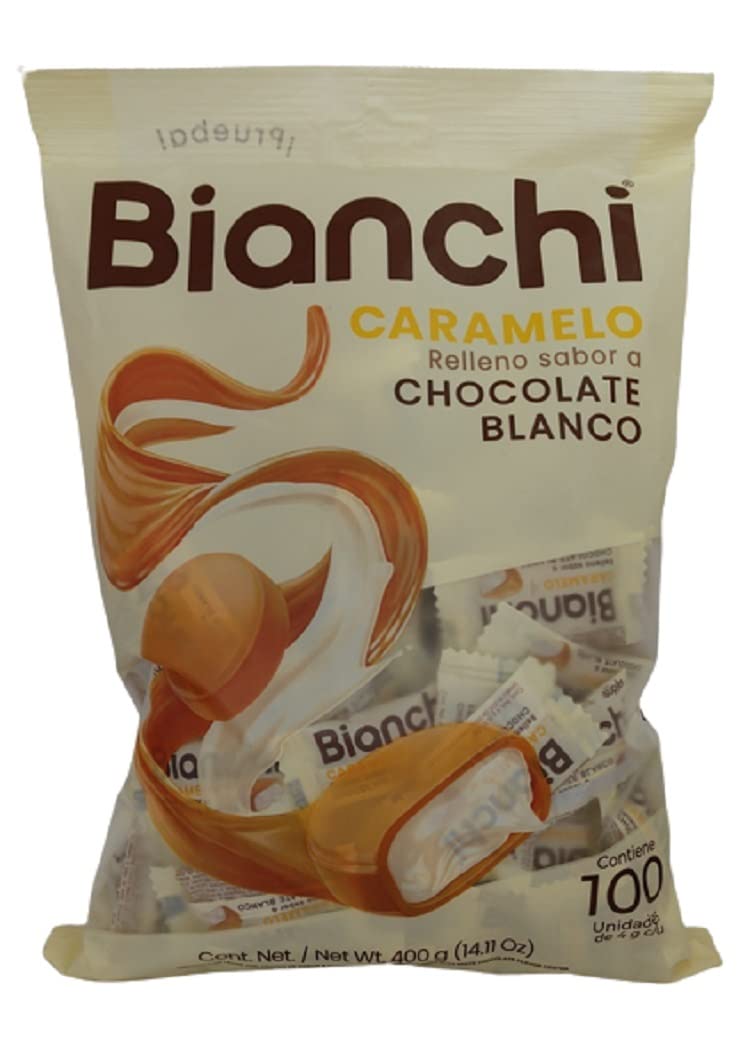 Bianchi Milk Candy With White Chocolate Flavor Center, 100 Units Bag