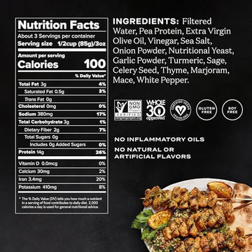 Abbots, Plant-Based Chopped Chicken Vegan, Gluten-Free, 10 Ounce