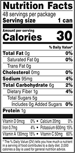 V8 Low Sodium 100% Vegetable Juice, 5.5 Oz. Can (Pack Of 48)