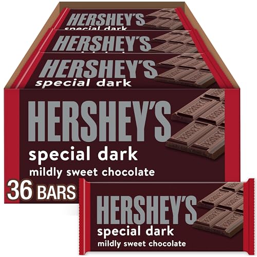 Hershey'S Special Dark Mildly Sweet Chocolate Candy Bars, 1.45 Oz (36 Count)