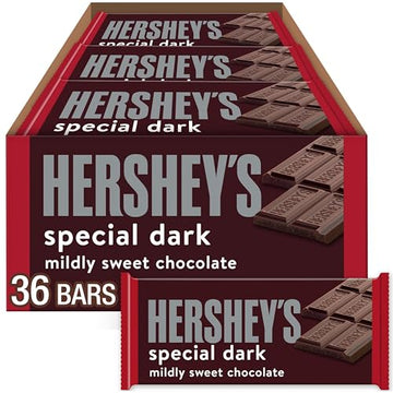 Hershey'S Special Dark Mildly Sweet Chocolate Candy Bars, 1.45 Oz (36 Count)