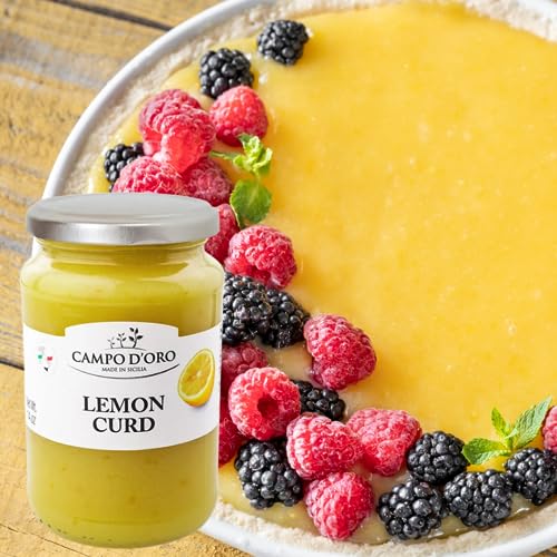 Lemon Curd, 13.8 Oz (390G), Made With Sicilian Lemons In Italy, Citrus Lemon Custard Made With Fresh Lemon, Eggs And Butter, Des