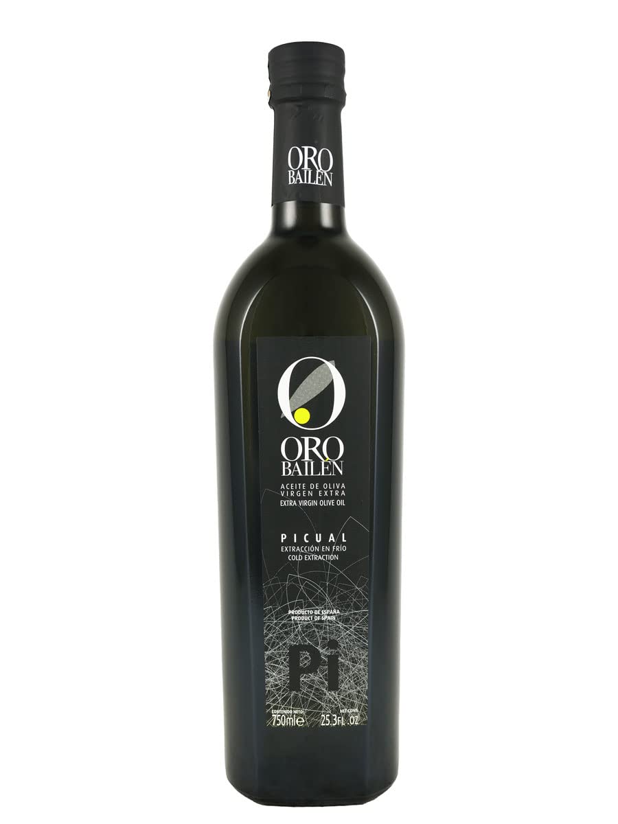 Oro Bailen Reserva Familiar Picual 2020 Harvest - 0.75 Liter / 25.4 Ounce - Spanish Extra Virgin Olive Oil From Jaen, Andalusia
