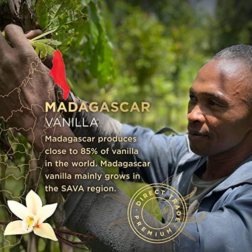 Sava Madagascar Vanilla Extract 2 Oz & 1 Vial Gourmet Madagascar Vanilla Bean - Baking Essentials - 100% No Sugar Added Pure Van
