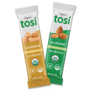 Tosi Organic Superbites Vegan Snacks, Keto-Friendly, Best Sellers Combo 6 Almond And 6 Cashew, Gluten Free, Omega 3S, Fiber, 1 O