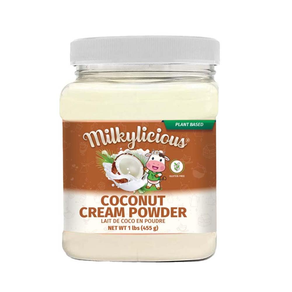 Milkylicious | Coconut Cream Powder 1 lbs (455 gm) | Plant-Based Creamer | Perfect for Curry, Smoothies, Milkshakes, Soups, Tea 