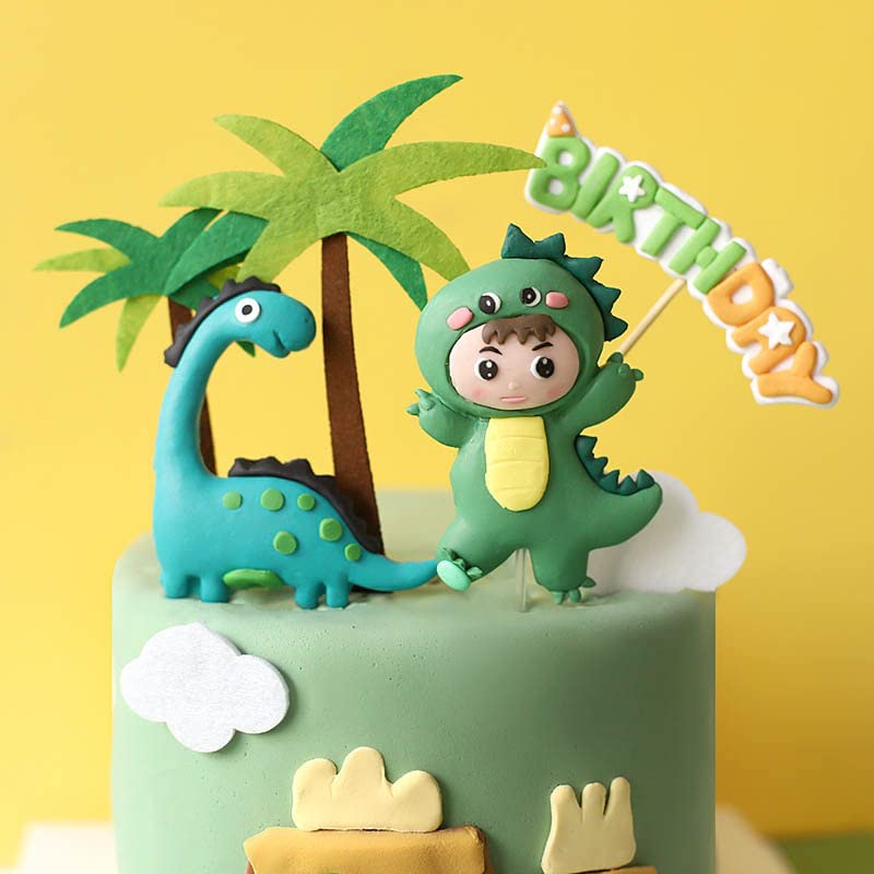 Gyufise 9 Pack Dinosaur Cake Decorations Dinosaur Babyshower Happy Birthday Cupcake Topper Dinosaur Cake Toppers For Kids Birthd