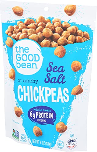 The Good Bean Crunchy Chickpeas, Sea Salt, 6 Ounce - Gluten Free