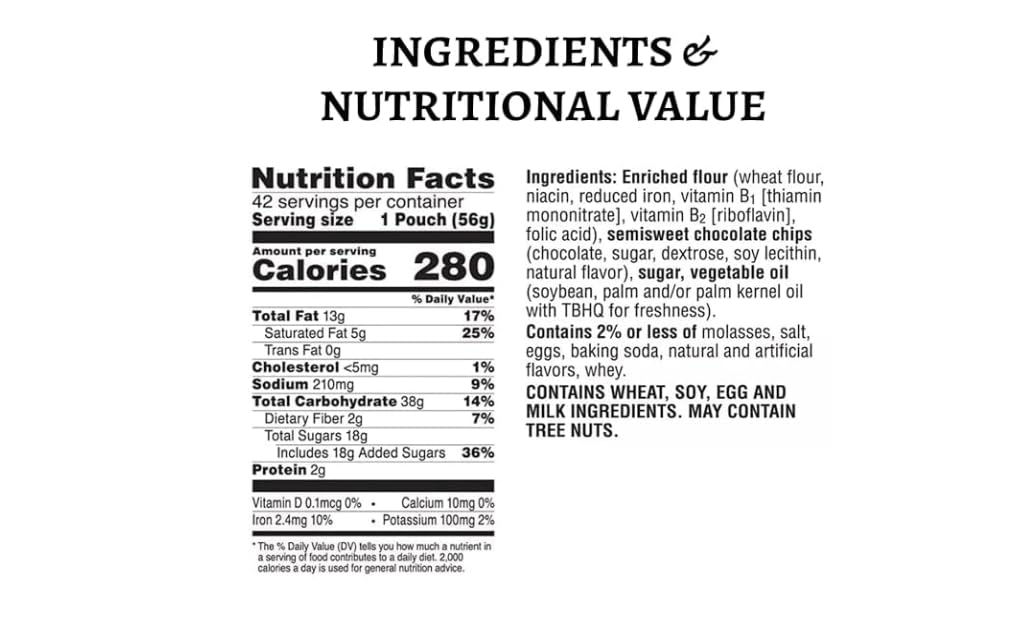 Famousamos Chocolate Chip Cookies, Bite-Size, 2 Oz Bags, 42 Count