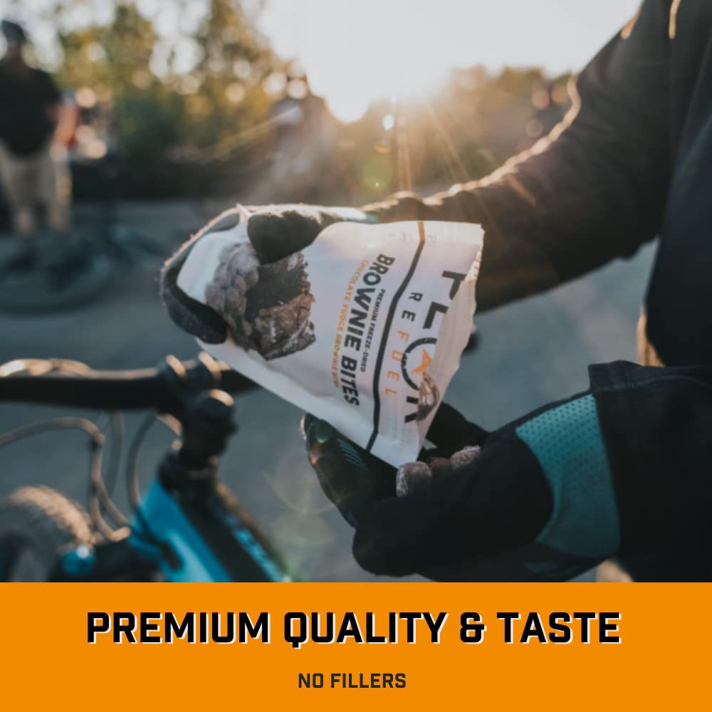 Peak Refuel Fudge Brownie Dessert Bites | Freeze Dried Backpacking And Camping Food | Tasty Trail Treat | High Protein Snack Pac