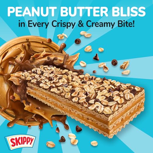 SKIPPY Creamy Peanut Butter & Chocolate Fudge Wafer Bars 22 individule wrapped bars