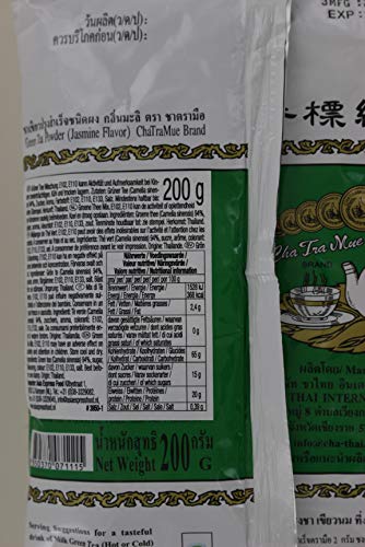 Number One Milk Green Tea Mix In Fine Loose Leaves With Mild Jasmine Flavor, Effortlessly Make Iced Thai Green Tea With Milk Or Boba Tea, 70-Year-Old Traditional Brand From Thailand (7 Oz Bag)