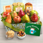 A Gift Inside Fruitfully Classic Merry Christmas Fresh Fruit Basket With Cheese And Nuts