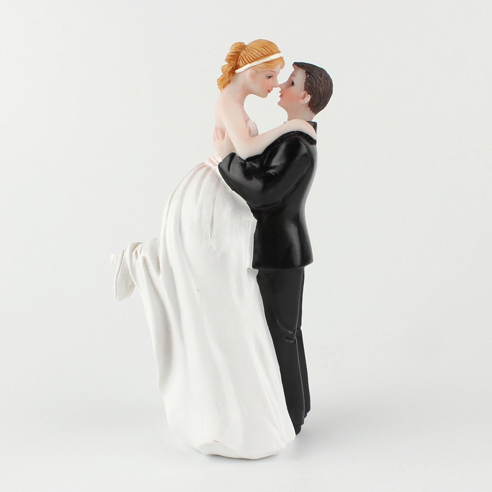 SCHOLMART Wedding Cake Toppers Bride and Groom, Wedding Party Cake Topper Figurines, Bridal Shower Decorations, Anniversary Part