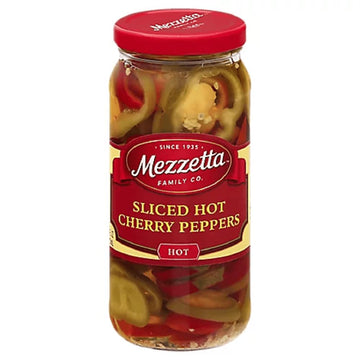 G L Mezzetta Peppers, Hot Cherry, Slcd, 16-Ounce (Pack Of 6)