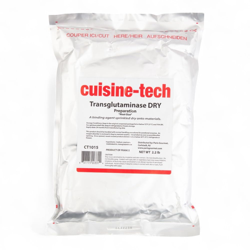 HRVST CHEFS MARKET AJINOMOTO Transglutaminase Meat Glue 2.2 lb - Innovative Protein Binding Powder  Ideal for Professional Chefs  Enhance Texture  Yield  Sliceability for Meat  Seafood  and Poultry