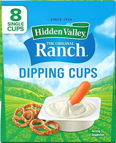 Hidden Valley Ranch Dressing & Dipping Sauce, Ranch Dressing, Gluten Free Salad Dressing To Go Cups, On-the-Go Dipping Sauce, 1.