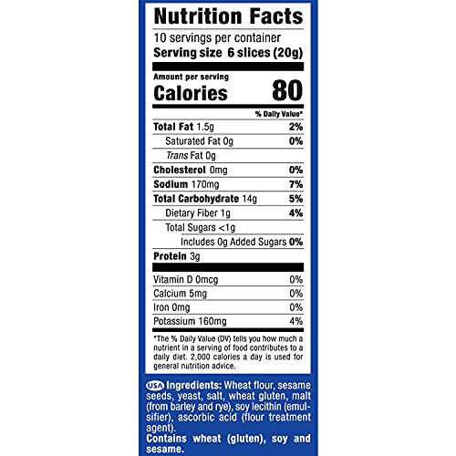 Only Kosher Candy Melba Toast  ers, Classic Sesame, Kosher Parve, 7 Ounce (Pack of 5)