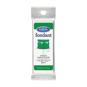 Satin Ice Green Fondant, Vanilla, 4.4 Ounces