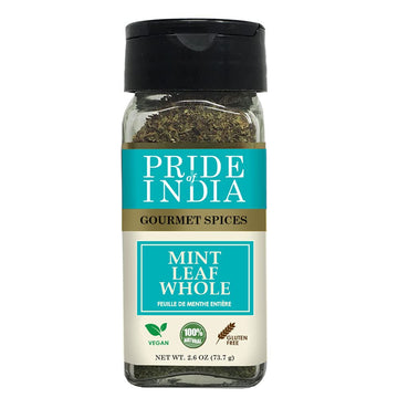 Pride Of India - Mint Leaf Whole - Cut & Sifted For Convenience Of Use - Good For Culinary Uses - Ideal For Tea/Beverages - Easy