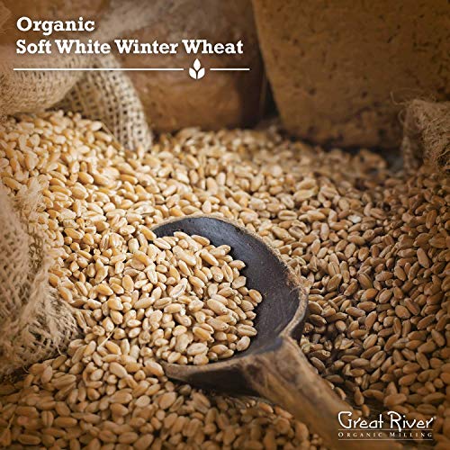 Great River Organic Milling Whole Grain Soft White Winter Wheat 25 Pound Pack