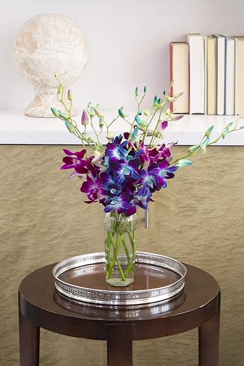 Kabloom Flowers - Mother'S Day Collection - 5 Blue And 5 Purple Orchid Without Vase, Gift For Birthday, Sympathy, Anniversary, G