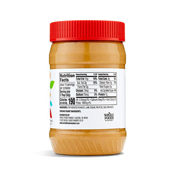 365 by Whole Foods Market, Creamy Peanut Butter Spread, No Stir, 16 Ounce