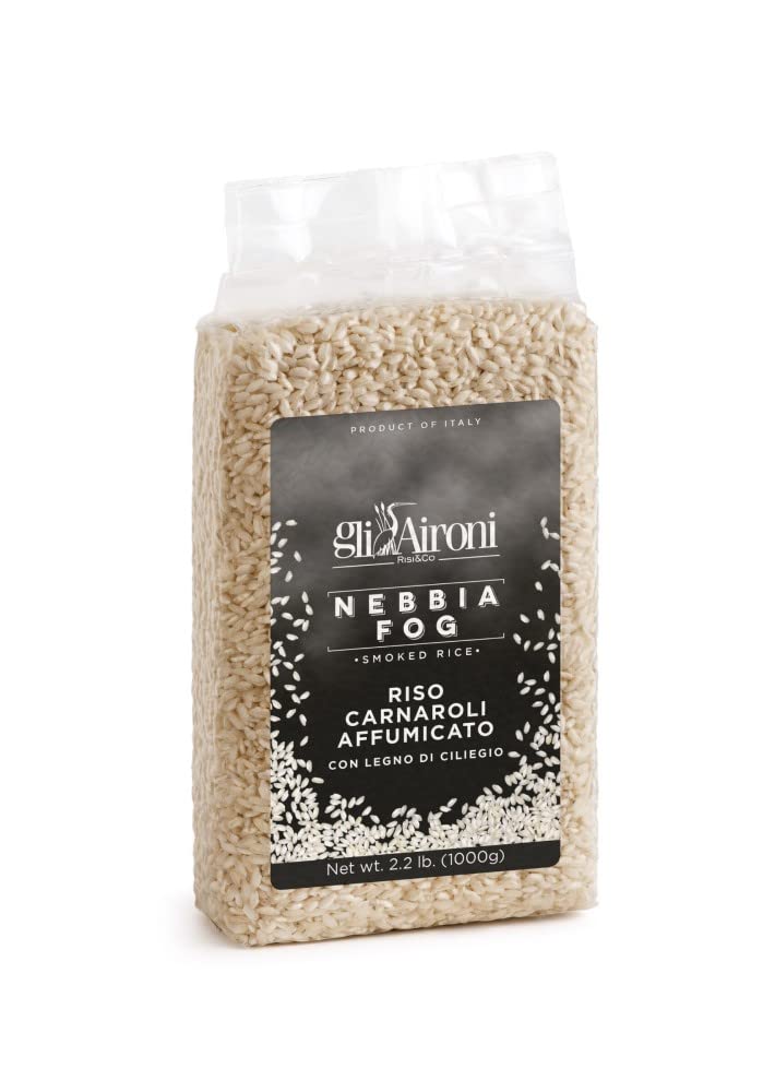 Gli Aironi Smoked Carnaroli Rice, 1 kg (2.2 lb) - Premium Italian Rice for Risotto