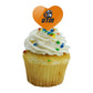 GRAPHICS & MORE Acrylic Cupcake Picks Set of 6 - University of Tennessee Martin Secondary Logo Heart Decoration