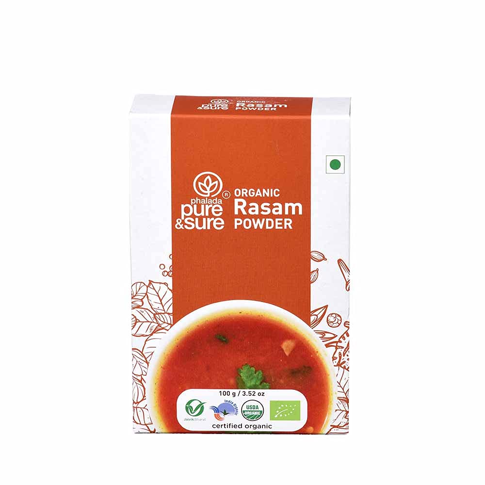 Pure & Sure Organic Rasam Masala Powder | South Indian Masala For Cooking | Curry Masala Powder, 100G