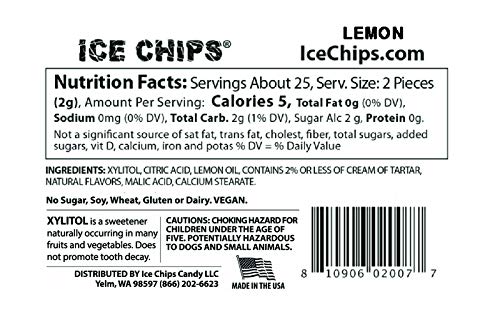 Ice Chips Xylitol Candy 6 Tins (Fruity Pack); Low Carb, Gluten Free - Includes Ice Chips Band As Shown