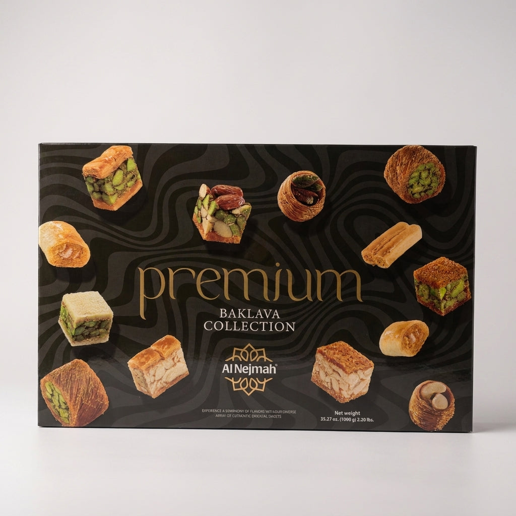 Al Nejmah Premium Baklava Collection 35.27 oz - Authentic Assorted Sweets