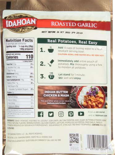 Idahoan Roasted Garlic Mashed Potatoes, 8 Oz