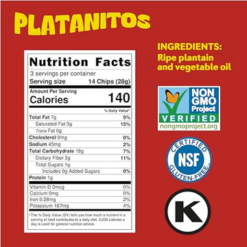 Mayt   Garlic Chips | Healthy Snacks | 3 Oz Snacks | Non Gmo | Gluten Free Snacks | Kosher | Garlic Chips Fried | Plantains Chip